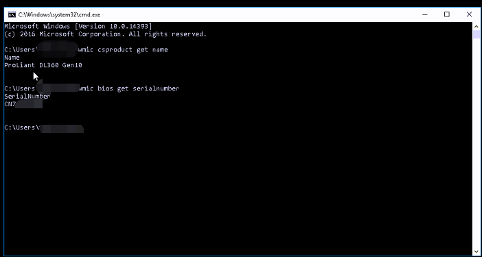 window Server 如何查看服务器型号和序列号