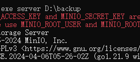 minio windows 如何修改默认root用户名和密码